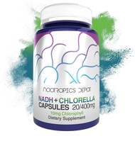 Nootropics Depot NADH + Chlorella vulgaris (Broken Cell) 400mg Capsules | Nicotinamide Adenine Dinuc