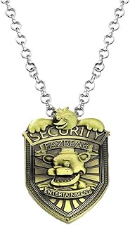 FNAF Security Guard Badge Pendant Necklace - Freddy Fazbear Costume Accessories - Gifts for Men Wome