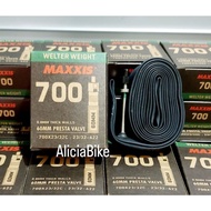 Maxxis Road Tube Inner Tube 700 x 23 to 32 Presta FV 60mm Road Bike Inner Tube