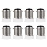 8pcs Household Light Bulb Converter Durable B15 to E14 Lamp Holder Adapters