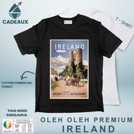IRLANDIA 3-Piece SOUVENIR T-Shirt ASEAN COUNTRYTAG IRELAND Cotton Combed 24s SOUVENIR PREMIUM GIFT