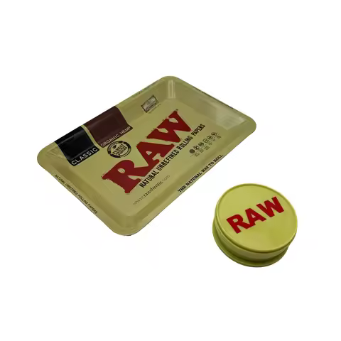 18x12.5cm Metal Tobacco Rolling Tray Kit 60MM Plastic Herbal Grinder Set Rolling Grass Spice Crusher