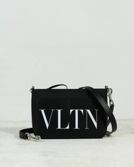Clutch Pria Valentino Garavani Logo - Printed Messeger Bag Calf Leather Original