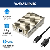 WAVLINK 10G Ethernet Adapter for Thunderbolt 3/4/5 & USB4, 10G/5G/2.5G/1G Adaptive Speed, AQC113 Chi