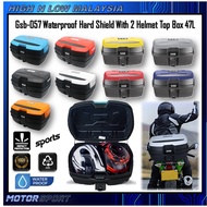 Motorcycle GSB-057 Waterproof Hard Shield With 2 Helmet Top Box 47L