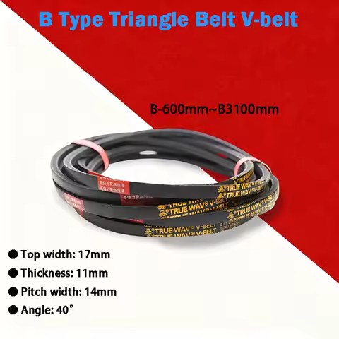 1/2/5pcs B Type Triangle Belt V-belt Length: 600/650/700/750/800/850/900/950-3100mm Mechanical Indus