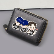 Korean EXO Wallet Men Women Card Holder Cartoon Short Zipper Coin Purse