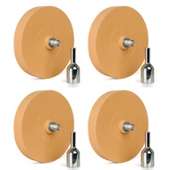[ Store] Exclusive4 Pack 3.5 Inch Eraser Wheel Decal Remover Eraser Wheel Adhesive Remover with Adap