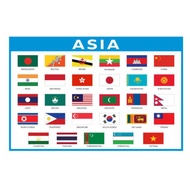 Decorating ENGLISH ROOM - Flags of ASIA countries
