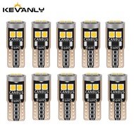 10PCS T10 LED W5W ba9s canbus Car interior Light 194 501 6 SMD 3030 Instrument Lights Wedge Bulb No 