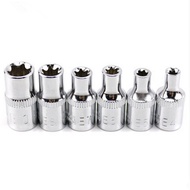 [MR] 6pcs 1/4 Inch Torx Star Female Bit E Socket Set E4 E5 E6 E7 E8 E10 Hand Tools❀