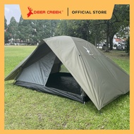 Deer Creek 6 Person Double Layer Typhoon Dome Tent Army Green