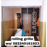 rolling grille alumunium rolling door alumunium jkt