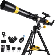 Telescope 90mm Aperture 900mm - High Precision Adjustment Vertisteel AZ Mount Base, Magnification 45