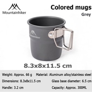 MOUNTAINHIKER  Aluminium Alloy Water Cup Tea Cup Coffee Mug With Foldable Handles For Outdoor Light 