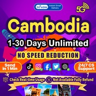 Cambodia eSIM 4G High speed 1-30 Days 1-30GB Unlimited Data Metfone eSIM Card