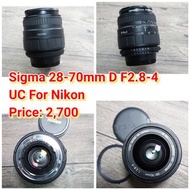 Sigma 28-70mm D F2.8-4 UC For Nikon