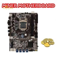 B75 ETH Mining Motherboard+CPU+Switch Cable+2 x 8G DDR3 1600Mhz RAM Support DDR3 B75 USB BTC Miner Motherboard