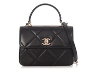 Chanel Black Quilted Lambskin Small Trendy CC Flap Bag Gold Hardware, 2019