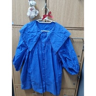 Oversized Short Dress Sailor Collar Blue (Used)