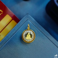 จี้พระจิ๋วล้อมพลอย หลวงปู่ทวด พระพิฆเนศ เจ้าแม่กวนอิม พระพรหม สมเด็จโต หลวงพ่อโสธร เลี่ยมทกันน้ำ ทอง