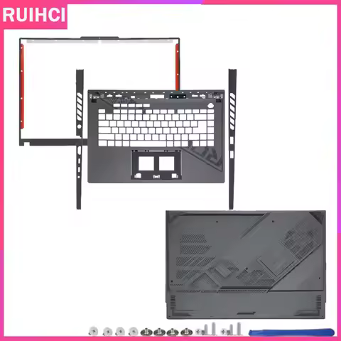For ASUS ROG Strix 7 G16 G614 G614J G614JV G634 Front Bezel Laptop Palmrest Upper Top Case Lower Bot