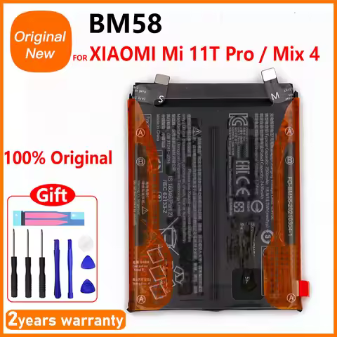 Original BM58 Rechargeable Battery For Xiaomi 11T Pro 5G Mix 4 Mix4 Cellphone Built-in Li-lon Batter