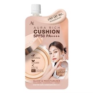Aura rich Cushion Juicy Glow Skin Waterproof And Sweatproof Foundation Cushion (1 Pack)