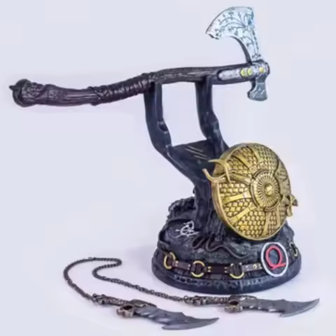 Controller Storage Bracket PS5/PS4 Gamepad Stand God of War Kratos Leviathan Axe Chaos Blade Resin C