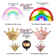 Crown Princess Foil Balloons Cloud Smile Rainbow Crown Princess