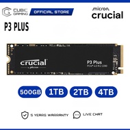 CRUCIAL INT SSD M.2 2280 P3 PLUS PCIE 4.0 NVME INTERNAL SOLID STATE DRIVE WITH MICRON ADVANCED 3D NA