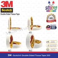 3M Scotch Double Sided Tissue Tape 200 (10yards) - 6mm / 12mm / 18mm / 24mm