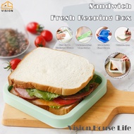 Vision Hộp Bánh Sandwich Vuông Có Nắp Silicon Hộp Cơm Nướng Có Thể Giặt Được Hộp Cơm Trưa Ngoài Trời