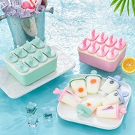 [Ready Stock Hot Sale] Popsicle Popular Mold Summer Freezer Popsicle Maker DIY Homemade Freezer Popsicle Mold 8 Cell Freezer Ice Cream Mold