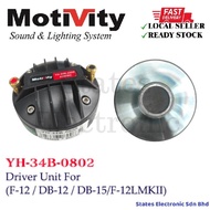 Motivity YH-34B-0802 Titanium Compression Driver Screw-on Horn Speaker Tweeter 1" 8Ω 40Watt