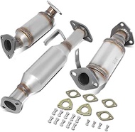 DNA Motoring OEM-CONV-044 3Pcs Factory Style Catalytic Converter Exhaust Pipe Compatible with 08-15 