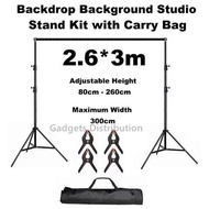 2.6*3m 2.6x3m 2.6m 3m Backdrop Background Studio Shooting Stand Tripod FREE Clip 1951.1