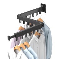 Wall Mounted Clothes Hanger Rack, Retractable Clothes Drying Rack,Space-Saver, Laundry Drying Rack SG Ready Stock