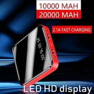 20000mAh Portable Mini Power Bank Mirror Screen Digital Disply Powerbank