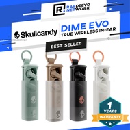 Skullcandy Dime EVO True Wireless Earbuds with Clip Case [IPX4/Skullcandy App/Clear Voice/Bass Boost