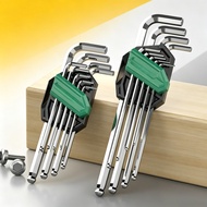 【ALC】 Hex Key Set, Cr-V Steel, for Furniture Hardware, 9PCS, Ball End