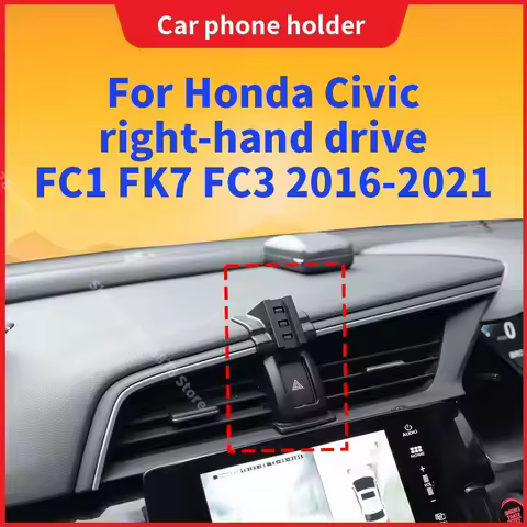 For Honda Civic MK10 Right-hand Drive FC1 FK7 FC3 2016 2017-2021 Mobile Phone Mounts Car Wireless Ch