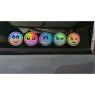 STICKER EMOJI CERMIN (2pcs) Car mirror sticker, mirror sticker,lorry sticker,back mirror sticker.