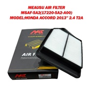 MEAUSU AIR FILTER  MSAF-5A2(17220-5A2-A00)  MODEL:HONDA ACCORD 2013'' 2.4 T2A