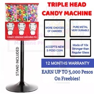 Triple Head Candy Vending Machine with Stand and FREEBIES Candy vending machine ph vending machine for business candy vendo machine for business candy  vending machine snacks
