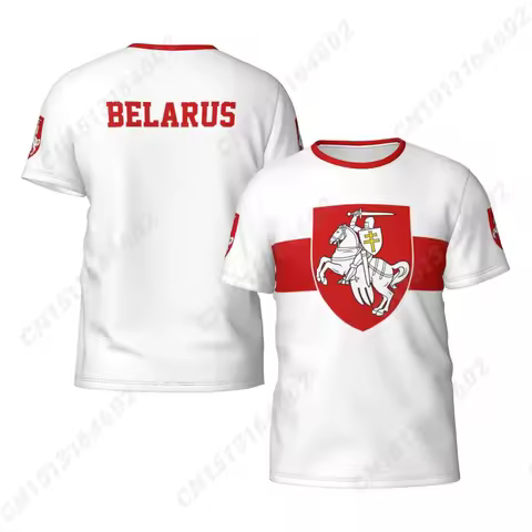 Belarus Vintage Flag 3D Printed T Shirt Men Women Summer Short-sleeved Custom T-shirt For Running Bi