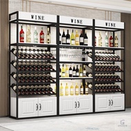 Winery floor storage rack iron display cabinet red wine cabinet wine cup rack supermarket liquor rack
