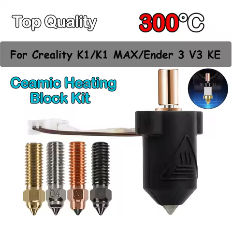 Updated Hotend KIT Bi Metal K1 HOTEND For Creality K1/K1 MAX Ceramic Heating Block Kit 300°C Extrude