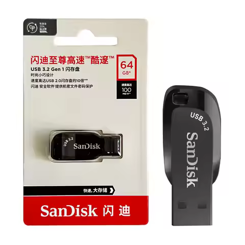 SanDisk USB Flash Drive USB 3.2 Mini Pendrive CZ410 256GB 128GB 64GB 32GB Pen Drive Read Speed up to