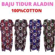 BAJU TIDUR ALADDIN ORIGINAL WANITA KAIN 100% COTTON LEMBUT